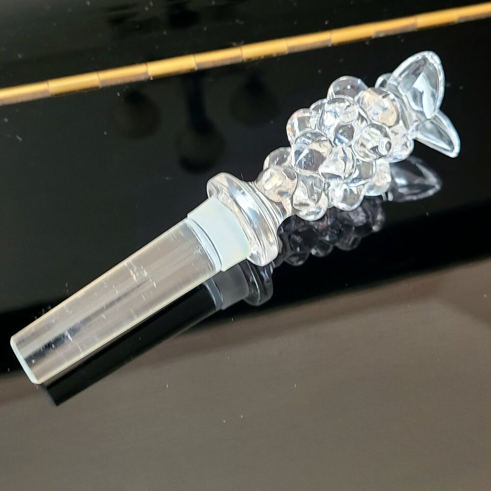 Mikasa Austria crystal bottle stopper with grape design.